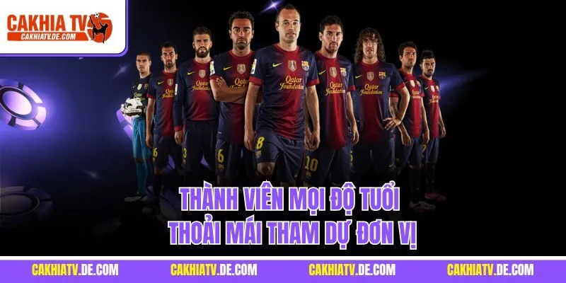 Thành viên mọi độ tuổi thoải mái tham dự đơn vị